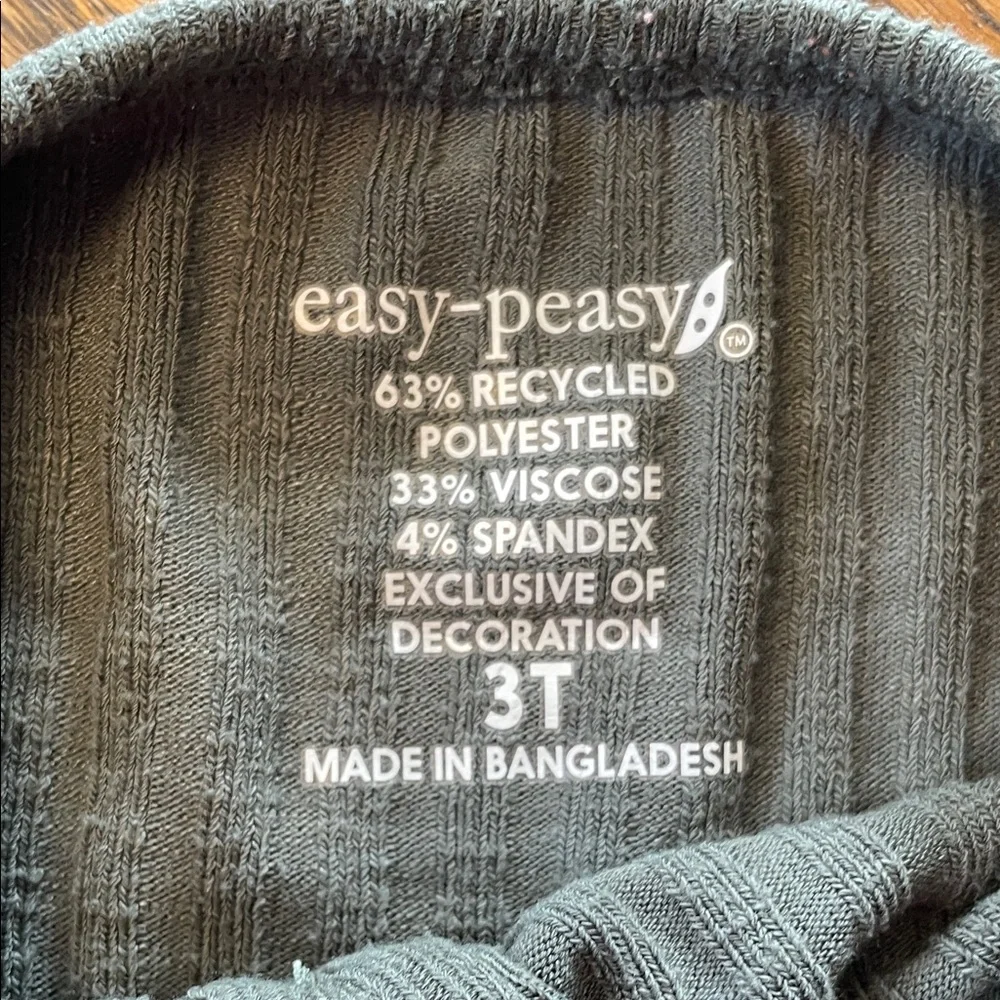 Easy Peasy Kids Long Sleeve Tee in olive/grayish size 3T